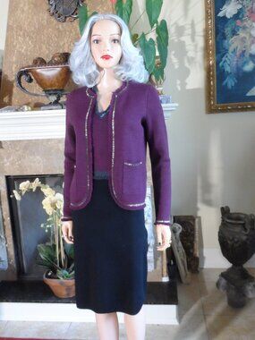 Tory Burch Merino Wool Knit Dress & Cardigan Set Size S